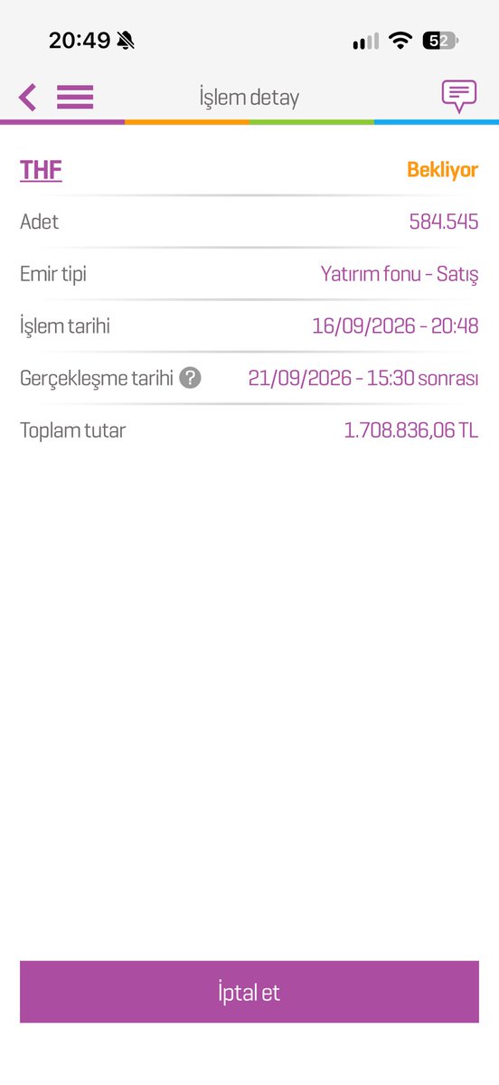 tersgrafik's tweet photo. @nowhaber 16 Eylül 2026 akşam saat 20:48’de verdim satış emri 17 Eylül 2026 sabah 10:13’te Enpara bank TAKASBANK ve TEFAS üzerinden iptal gerçekleştirmiştir bu işlem hukuka aykırıdır
@spkgovtr #DilimizdeTüyBitti
@RTErdogan
#Tera #TeraFonMağdurları #tefas #terayatırım
@takasbank https://t.co/uVaqPVvenS