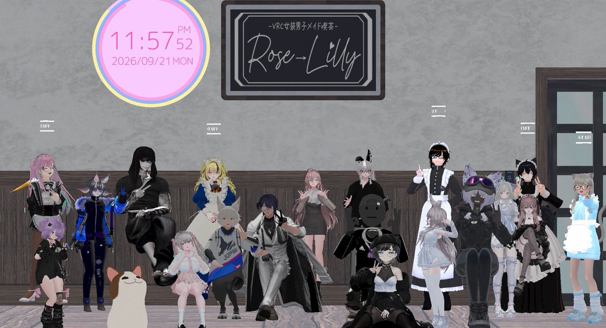 Tyrant661_VRC's tweet photo. #RoseLilly #VRC女装男子メイド喫茶
女装男子カフェの店長めっちゃ優しくて頑張ってる姿も癒された~!オケケさん会うの最初で最後になっちゃったけど、超ノリ良きだし可愛い子だった!また行きたみ~(*'▽')☆❤️❤️❤️ https://t.co/nB1v1e1Hnj