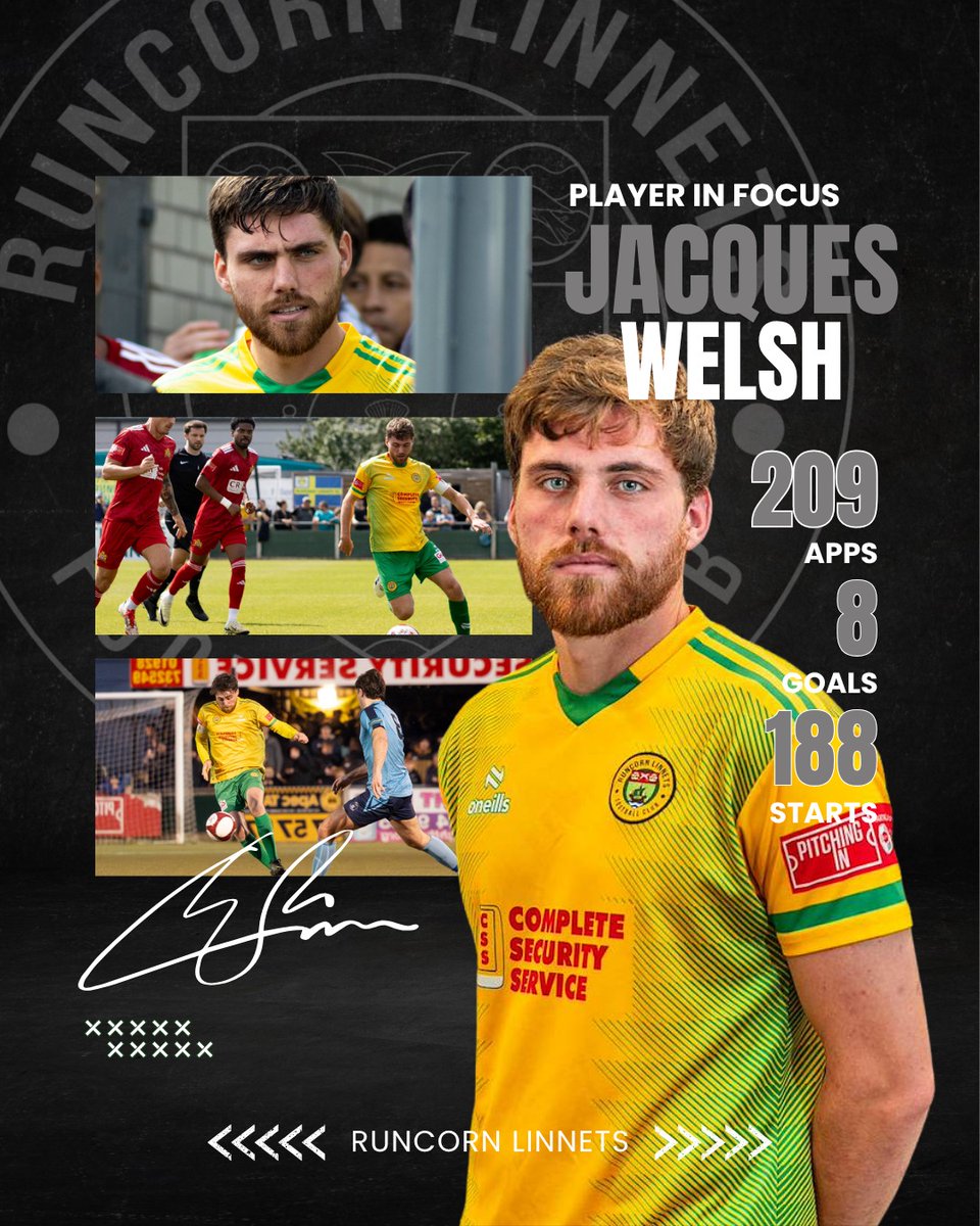 RuncornLinnets's tweet photo. 🏃🏻♂️⚽| PLAYER IN FOCUS
Ahead of Saturdays 3pm kick off in the NPL West at Apec Taxis Stadium against Chasetown FC we take an in depth look at one of our Linnets stars
This week club captain Jaques Welsh is in Focus
#BackTheCorn🌽