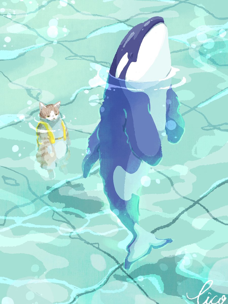 Eico_painter's tweet photo. #5連休は掘り出し作家大収穫祭 

シャチ大好きで、シャチとネコを描く作家です。 https://t.co/hI6fXlaKzR
