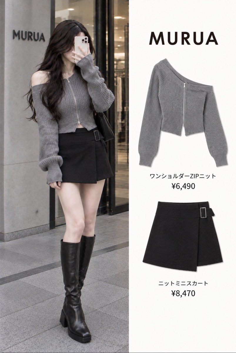kan_code77's tweet photo. MURUA、韓国お姉さんコーデするなら強すぎる。女っぽさ残しつつ、甘くなりすぎないのが可愛い。 https://t.co/EEI8kp4zXs