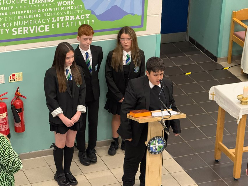 stbenedictsren's tweet photo. Our inaugural Cluster Mass of the session was a lovely occasion, bringing our community together to pray for the year ahead. We also recognised and congratulated our pupils taking on leadership roles throughout the session. https://t.co/LWMEctqkiy