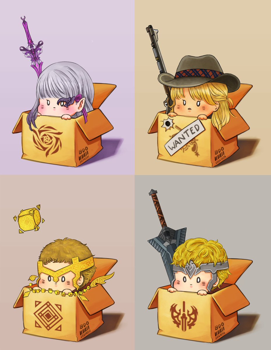 BlackDesertM_en's tweet photo. Too cute for words. ๐ญ Chibi BDO classes by TheFifthFlame (Pearlie): DK, Warrior, Sage, and Deadeye.
Which one would you unbox? ๐ฆโจ
Original Fan Art Post: https://t.co/79TjncI721
(Check out more classes by TheFifthFlame!)
#BlackDesert #BDOArt #FanArt https://t.co/0U8J8l1hxM