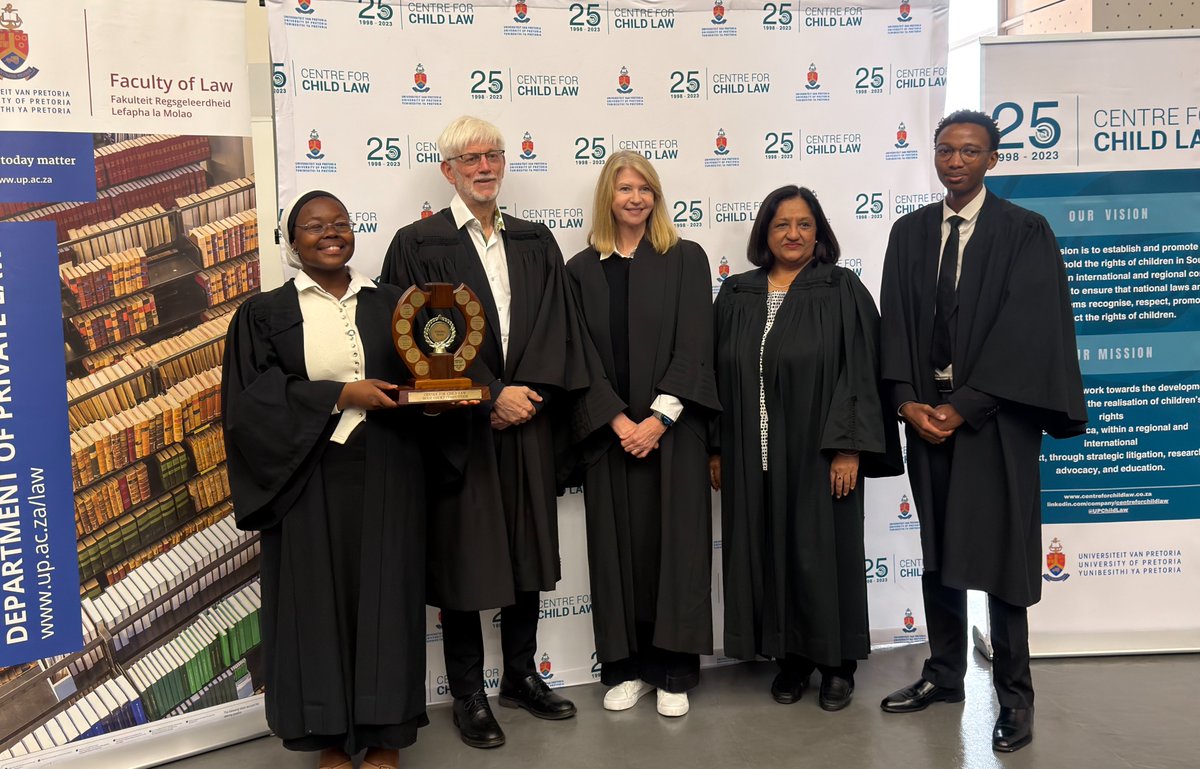 UPChildLaw's tweet photo. [RECAP]
Congratulations to the University of the Western Cape on an outstanding victory as the winners of the 15th Annual Child Law Moot Court Competition 2026! 🏆

Congratulations also to the University of Johannesburg (2nd) 🥈 and the University of the Witwatersrand (3rd) 🥉. https://t.co/kgrf7IfPVZ