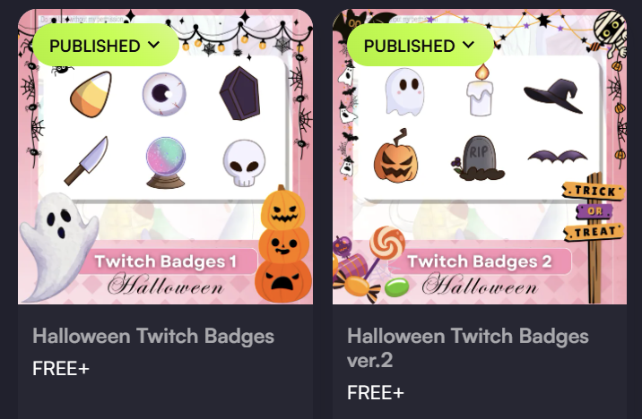 HoshiWorksID's tweet photo. 🚨STOPPPPP FOR FREE ASSETS!!🚨

Boo! Halloween is coming! 🎃
I want to spread some joy by giving away free badges!

Please help me spread the happiness by sharing this shop’s link! Thank you! I hope you like the badges! ><
🛍️https://t.co/CEe0GWRWFj
🛍️https://t.co/SnbodOYDmC
#VGen #CommissionOpen