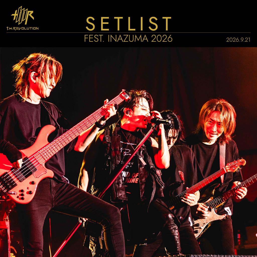 TMR_TNNK_STAFF's tweet photo. 🎧SETLIST/PLAYLIST🎧  
2026.9.21 
FEST. INAZUMA 2026   
セットリストプレイリストがSpotify にて公開中🌙 

🎧プレイリストはこちら
https://t.co/IbvDDVVKPp

#tmrevolution #tmr https://t.co/IduF0hffIy
