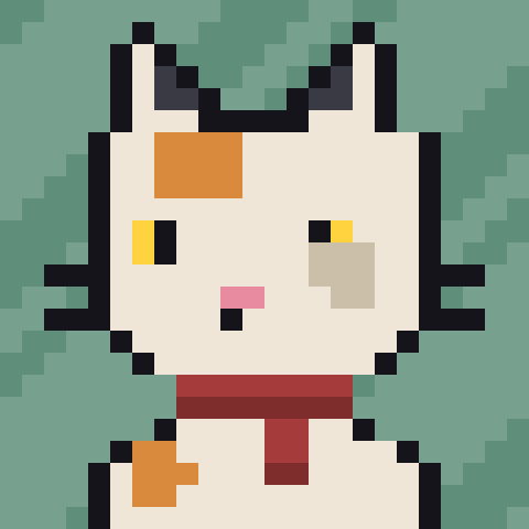 Xhrbes's tweet photo. Mint of the day: Quantum Cat #1330

We got a cool looking one, even has a cozy scarf!

Still no schrodinger we try again tmr! https://t.co/uMgAxMgAag