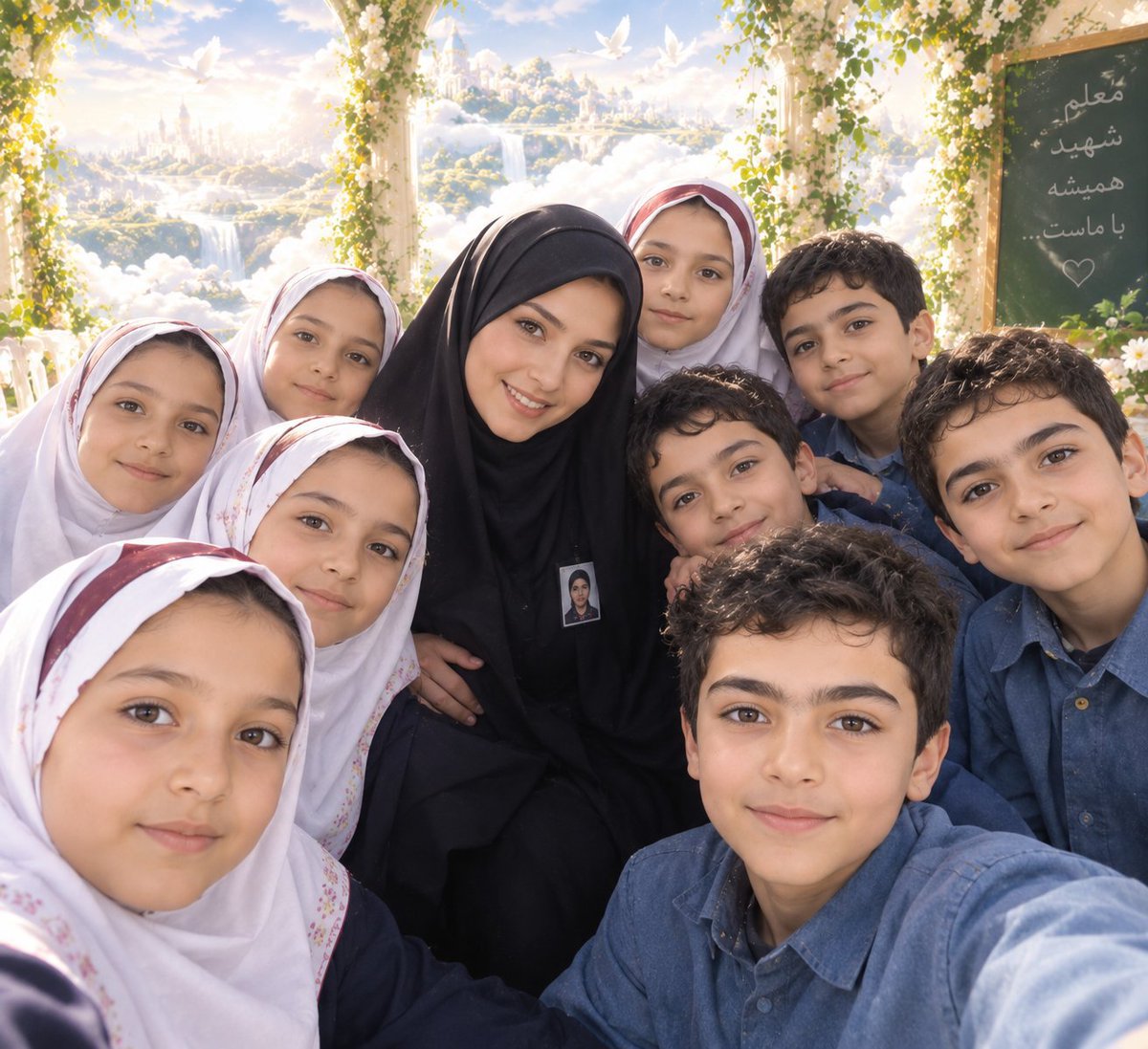yasibanoo1401's tweet photo. کی میگه بچه های میناب مهر امسال غایب هستن؟
مگه نشنیدین که میگن: 
شـ. هیدان زنده‌اند... https://t.co/spHxfPVk4u