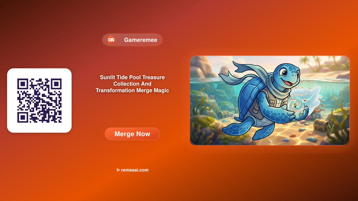 RemeeAI's tweet photo. Sunlit Shoreline Merge

Low tide hides entire ecosystems in plain sight. Combine smooth sea glass, barnacles, and starfish to uncover rare marine relics in this playable merge game created from a simple description. https://t.co/rDd1Zxrz0E