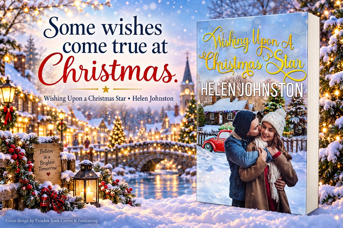 PattiRoberts7's tweet photo. Some wishes come true at Christmas. ⭐🎄 Escape into Wishing Upon a Christmas Star by Helen Johnston.
https://t.co/OuI9rxJAJ1
#ChristmasReads #HolidayRomance #ParadoxBookCoverDesigns https://t.co/d5sXfPcj8E