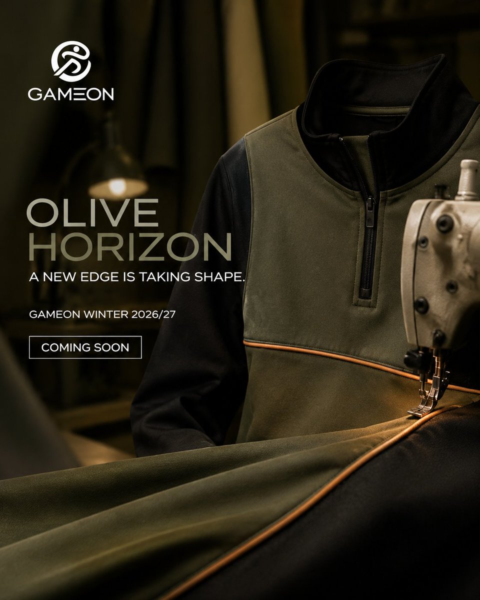 GameOn_Style's tweet photo. OLIVE HORIZON   A new edge is taking shape. Precision meets style as GAMEON crafts the next chapter of winter wear. This is just the beginning — the drop that redefines comfort and design.
GAMEON Winter 2026/27 — Coming Soon.
#GameOnStyle #OliveHorizon #WinterDrop #CraftedForPerformance #ComingSoon #GameOnWinter #DesignInMotion