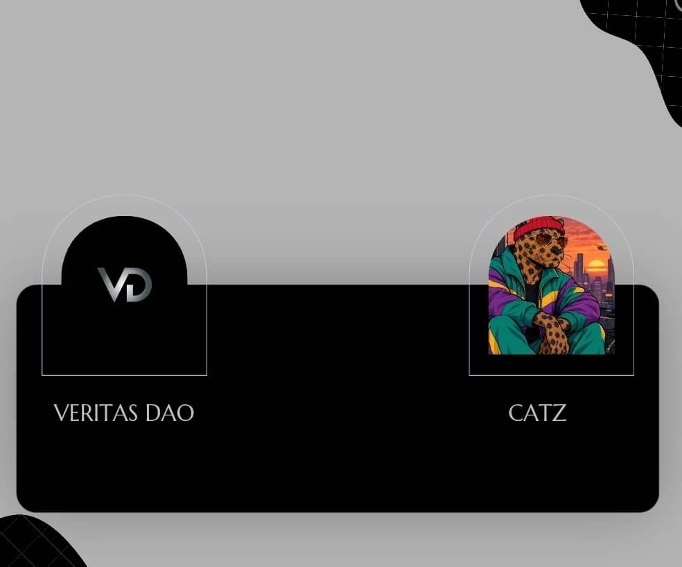VeritasDAO's tweet photo. Delighted To Announce The Collaboration With @Catzindahood_ .

This Collaboration marks the dawn of an exciting chapter where innovation and endless possibilities converge.

More details about the catz in our DC . https://t.co/Dw6UmhKMe2