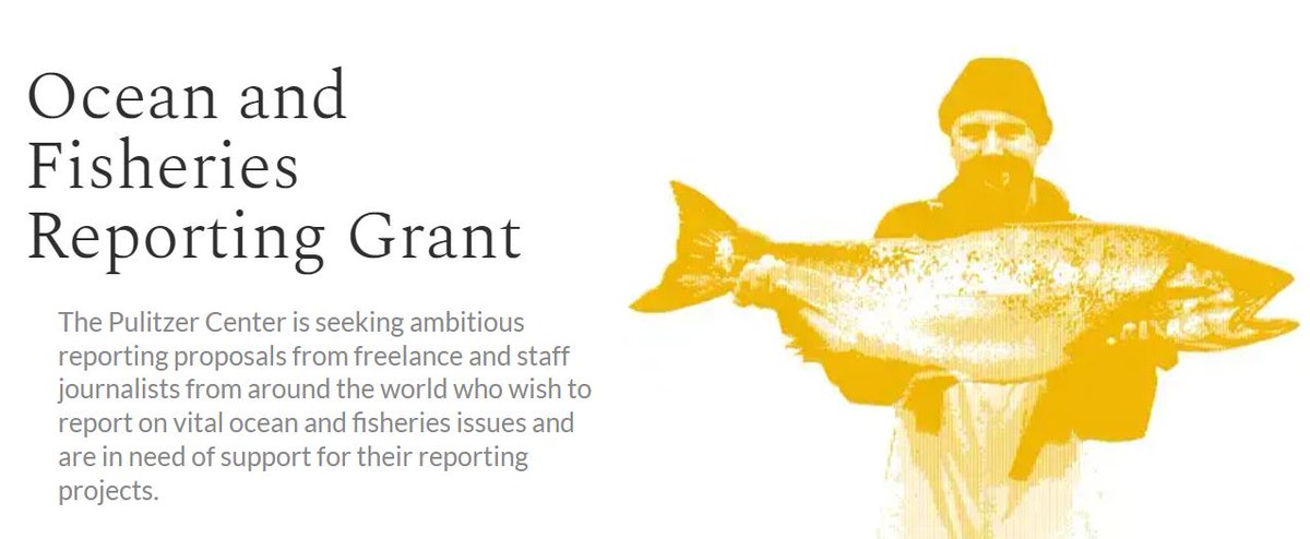 Journ_SA's tweet photo. APPLY: Pulitzer Center is seeking ambitious reporting proposals from freelance and staff journalists around the world who wish to report on vital ocean and fisheries issues and are in need of support.

🗓 Rolling deadline.
Details: https://t.co/a9r5fVRJ9p https://t.co/QwMM5ap6qg
