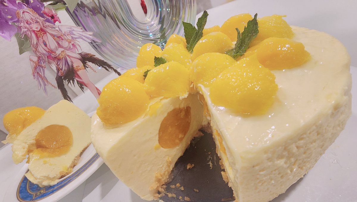 MariieFD's tweet photo. ˗ˏˋ 🎉HAPPY ONE (13) YEAR ANNIVERSARY 🎉  ˊˎ˗

Here's the mango cheesecake that we made together on stream !! Thank you for being amazing guys.

Some of you have been with me all the way back from 2013 when I posted my first cover on September 21, and some of you joined me later when I came back on September 20, 2025. 
But little by little this Kumamor Family has been growing and has been lovelier each passing year.

The fact that Im still here spending so much time online with you is wild. But I can't be more happy and grateful for it.

TO MORE AND MORE YEARS AND MEMORIES TOGETHER !! 🤍