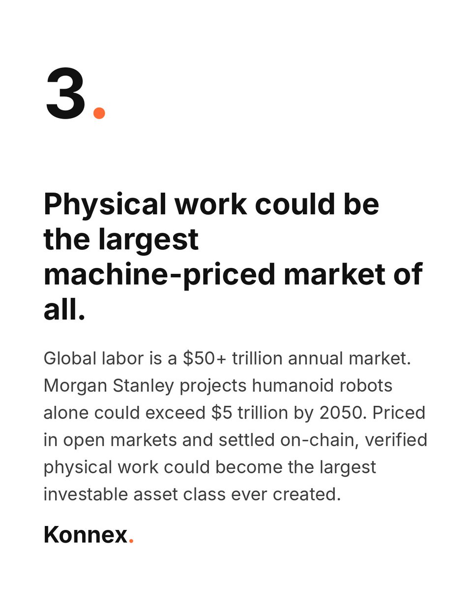 konnex_world's tweet photo. The world's largest asset manager just described machine-to-machine commerce: 

Agents paying for compute on programmable rails, in stablecoins.

Konnex is building this for physical AI.

Robot labor priced in open markets, settled in stablecoins, proven on-chain. https://t.co/DZVWjJCWgq