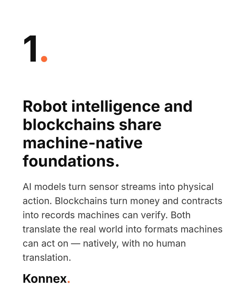 konnex_world's tweet photo. The world's largest asset manager just described machine-to-machine commerce: 

Agents paying for compute on programmable rails, in stablecoins.

Konnex is building this for physical AI.

Robot labor priced in open markets, settled in stablecoins, proven on-chain. https://t.co/DZVWjJCWgq