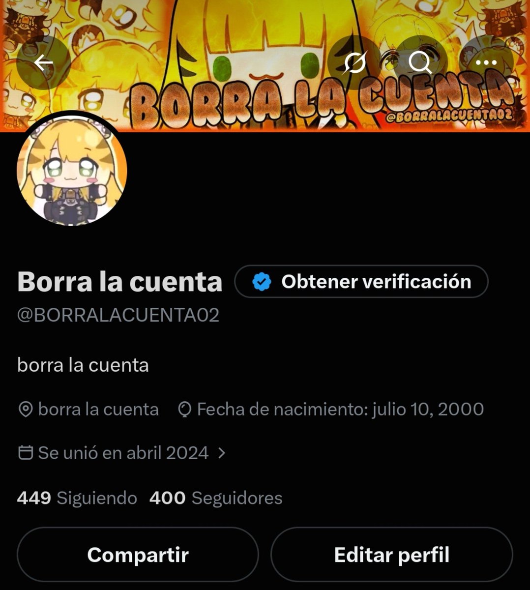 BORRALACUENTA02's tweet photo. 400 seguidores muchas gracias pero tengo que decirles algo muy importante 

BORRA LA CUENTA!!! https://t.co/1lBt147anQ
