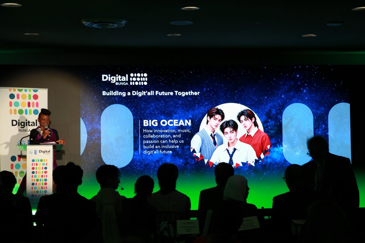 Big_O_cean's tweet photo. Digital@UNGA 2026 at UN Headquarters, New York

Thank you @ITU  and @UNDP  for having us

See Music, Feel Music

#BigOcean #UNGA
#ITU #UNDP
#DigitALL https://t.co/bKnknG8ruS