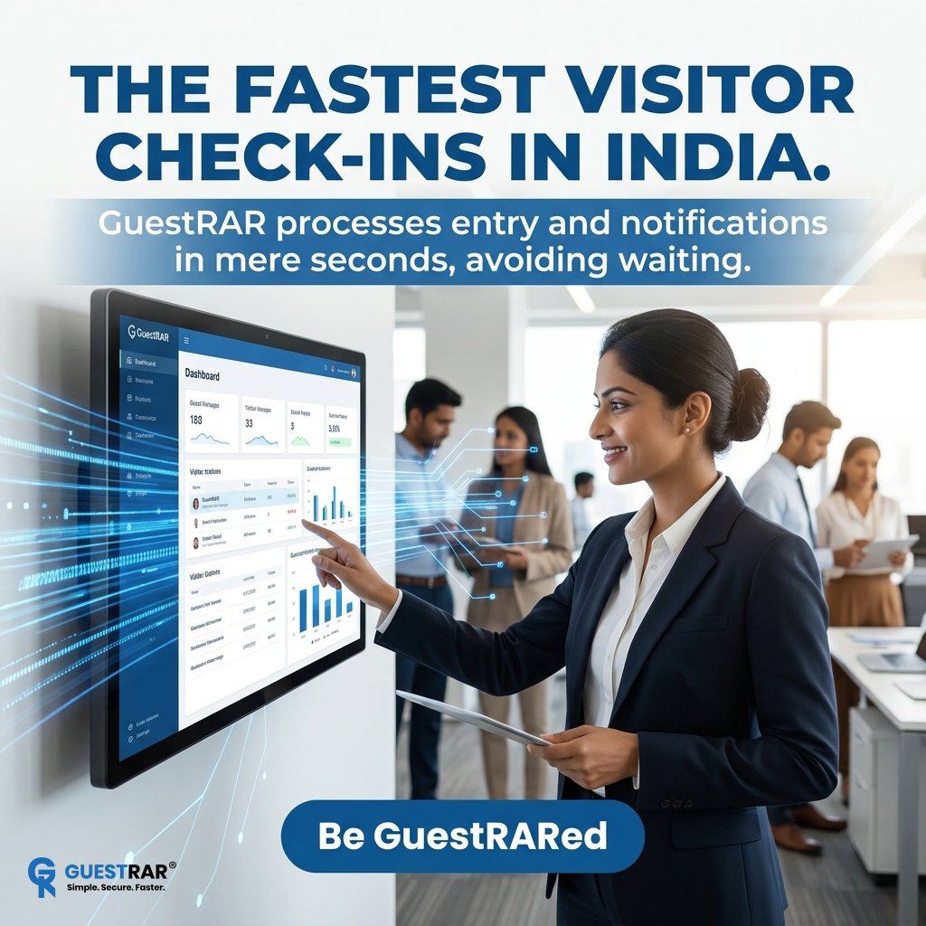 guestrar's tweet photo. Tired of keeping visitors waiting? Experience India's fastest check-ins with GuestRAR.

#Efficiency #OfficeTech #GuestRAR https://t.co/MCvG5zH08Q