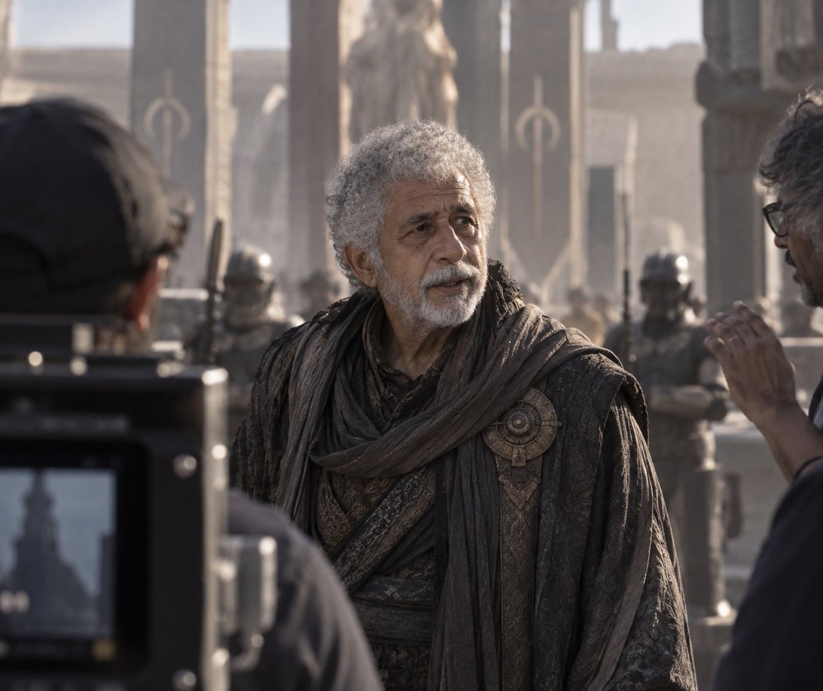 ftnewsdaily's tweet photo. 🚨 BIG CASTING RUMOUR FOR #Kalki2898AD

Naseeruddin Shah is reportedly being approached for a key role in #Kalki2

If confirmed, it would mark his Telugu film debut after more than five decades in the industry

With Prabhas, Amitabh Bachchan, Kamal Haasan and now potentially Naseeruddin Shah, the cast is getting even more interesting.
Official confirmation is still awaited 

#NaseeruddinShah #Prabhas #Kalki2898AD