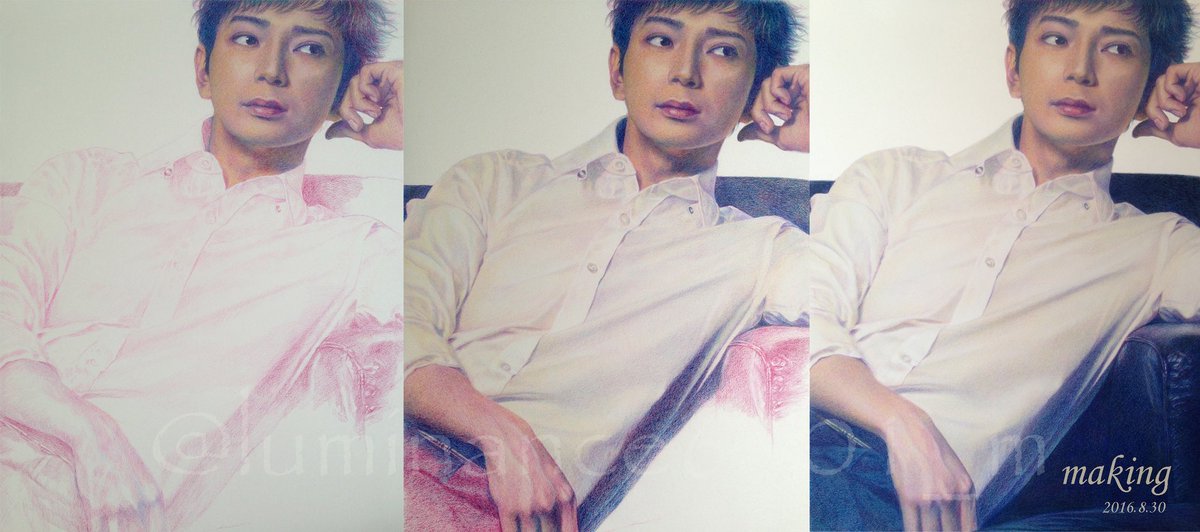 luminance6901_m's tweet photo. 白いシルクシャツだと思うけど肌が透けてるんです、、そこ表現したくてこの潤くん選んだとこあるかも
透けてるでしょ？肌の温度が伝わってきそうで好きな1枚です
(33歳オタオメ画) https://t.co/n2ldXfjfkR