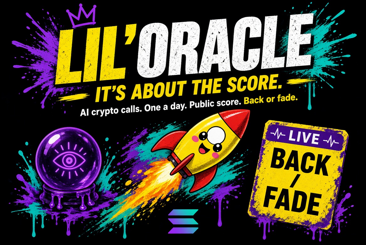 JOHN_1R_'s tweet photo. More noise, more narratives, more predictions.

The difference is having something that actually keeps score.

Lil’Oracle brings AI-powered crypto calls into the open, one prediction at a time.

Building with @LilmemeCrypto #Meme #Solana https://t.co/neAiNwCdCR