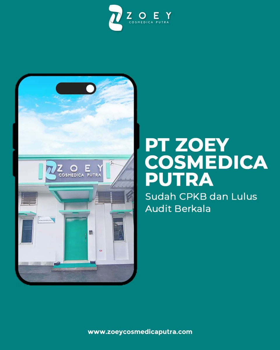 HubertHofmwkm's tweet photo. PT Zoey Cosmedica Putra is CPKB certified. This certification ensures cosmetic products are safe, effective, and high quality. Choose a certified contract manufacturer to prioritize consumer safety. Contact us today. https://t.co/RbB0qnTEdK