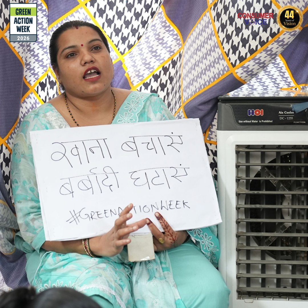 ConsumerVoiceIn's tweet photo. A sharing community wastes less. 
Our Together Against Food Waste workshop with the women of Jahangirpuri: tips, no-waste recipes, shared wisdom & art.

Wasted food = wasted water, land & energy, plus methane from landfills. Saving it is climate action. 

#GAW2026 #TogetherAgainstFoodWaste #GreenActionWeek2026 #SharingCommunity #FoodWaste 
@Consumers_Int