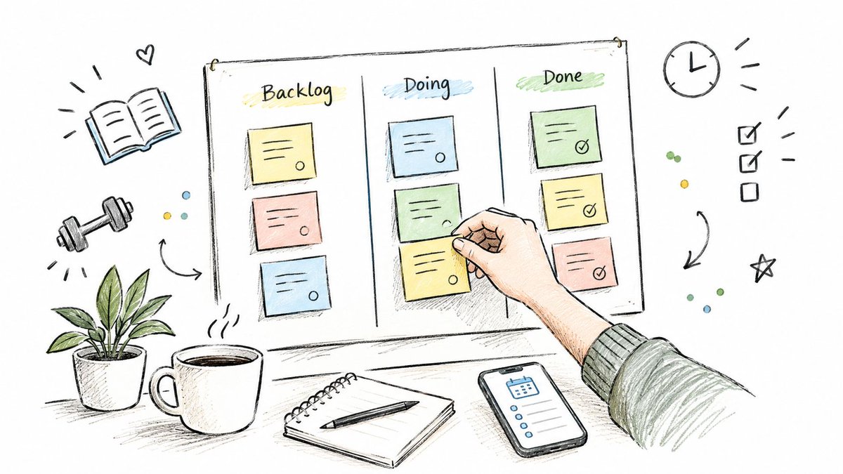 fluidwave_com's tweet photo. Kanban Board for Personal Use: A Practical Setup Guide

Kanban Board for Personal Use. Learn how to design and run a personal kanban board that actually works, from columns to WIP limits, with tips

Read more: https://t.co/Zivxi4hFe6 https://t.co/1WwiUZYXN8