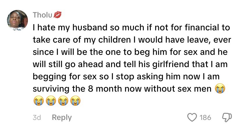 mariolexxx's tweet photo. Why is it always hard women to leave their marriage ? https://t.co/xQTm4l7qtv