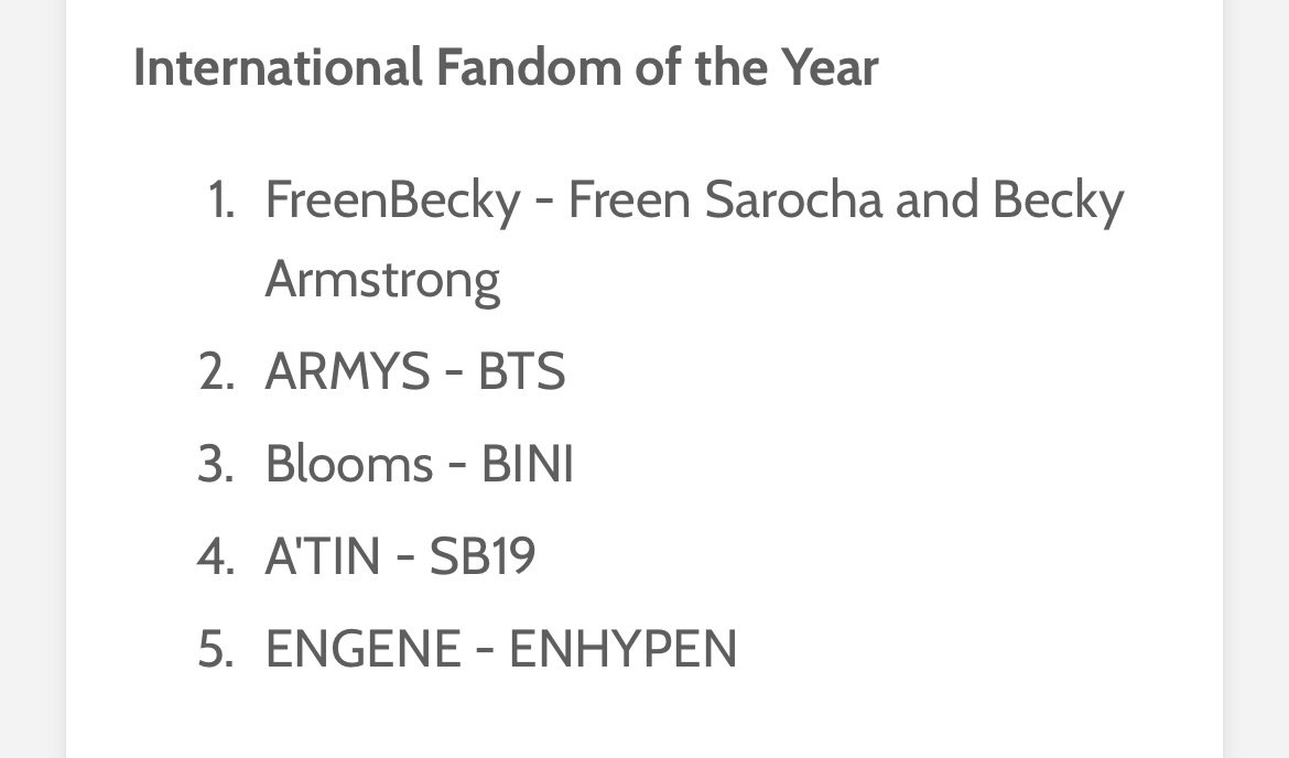 GFRank_ing88's tweet photo. ☄️☄️ BREAKTUDO Awards 2026 ☄️☄️
‼️‼️Provisional results as of today

📣📣 Voting is still underway... if you haven't voted yet, please go and cast your vote.

🏆🏆 International Crush 🥇🥇🥇
          ✏️ FREEN SAROCHA

🏆🏆 GL Series of the Year🥇🥇
          ✏️ The Air

🏆🏆International Fandom of the Year 🥇🥇
          ✏️ Freen - Becky

#srchafreen
#BreakTudoAwards
