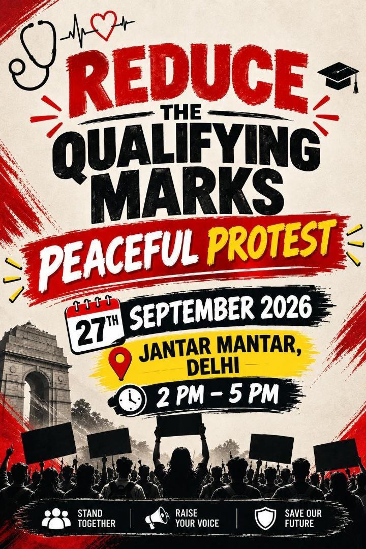 RUDRAJOYSAHA's tweet photo. Reduce qualifying marks for neet ug 2026 https://t.co/Cr72xdzpVc