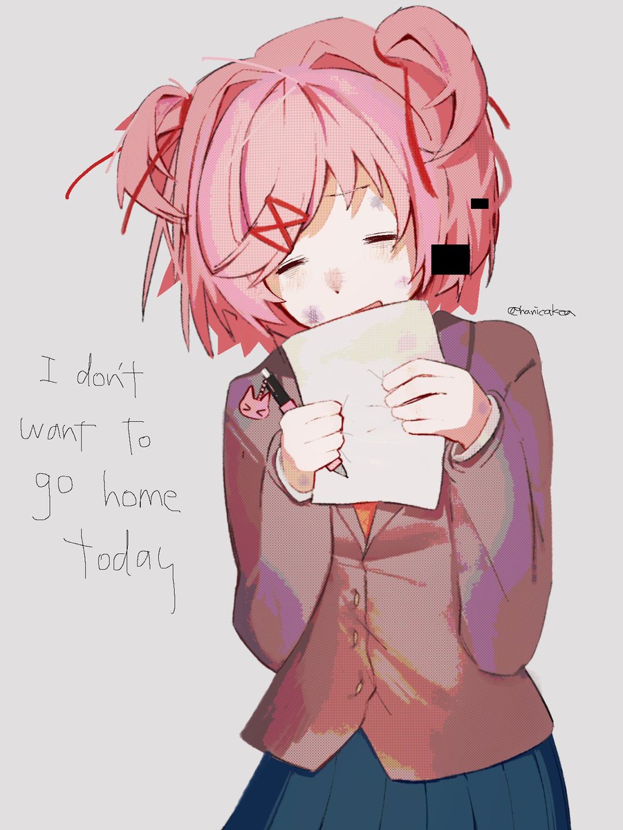 hanicakea's tweet photo. ナツキ　#ddlc https://t.co/BPw0EOvRip