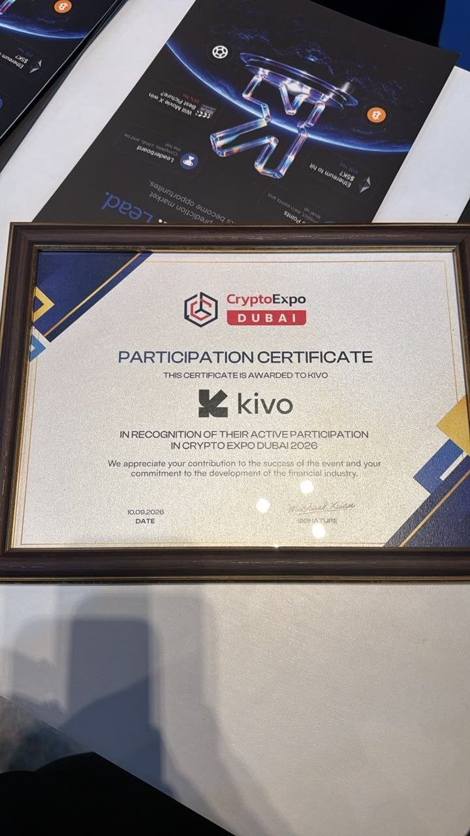 KivoPredict's tweet photo. Predictions are everywhere.

The real signal is making the call before the outcome is known — and having the track record to prove it.

That’s what we brought to Crypto Expo Dubai.

Kivo.

#Kivo #PredictionMarkets #CryptoExpoDubai https://t.co/sQyWIpbgGM