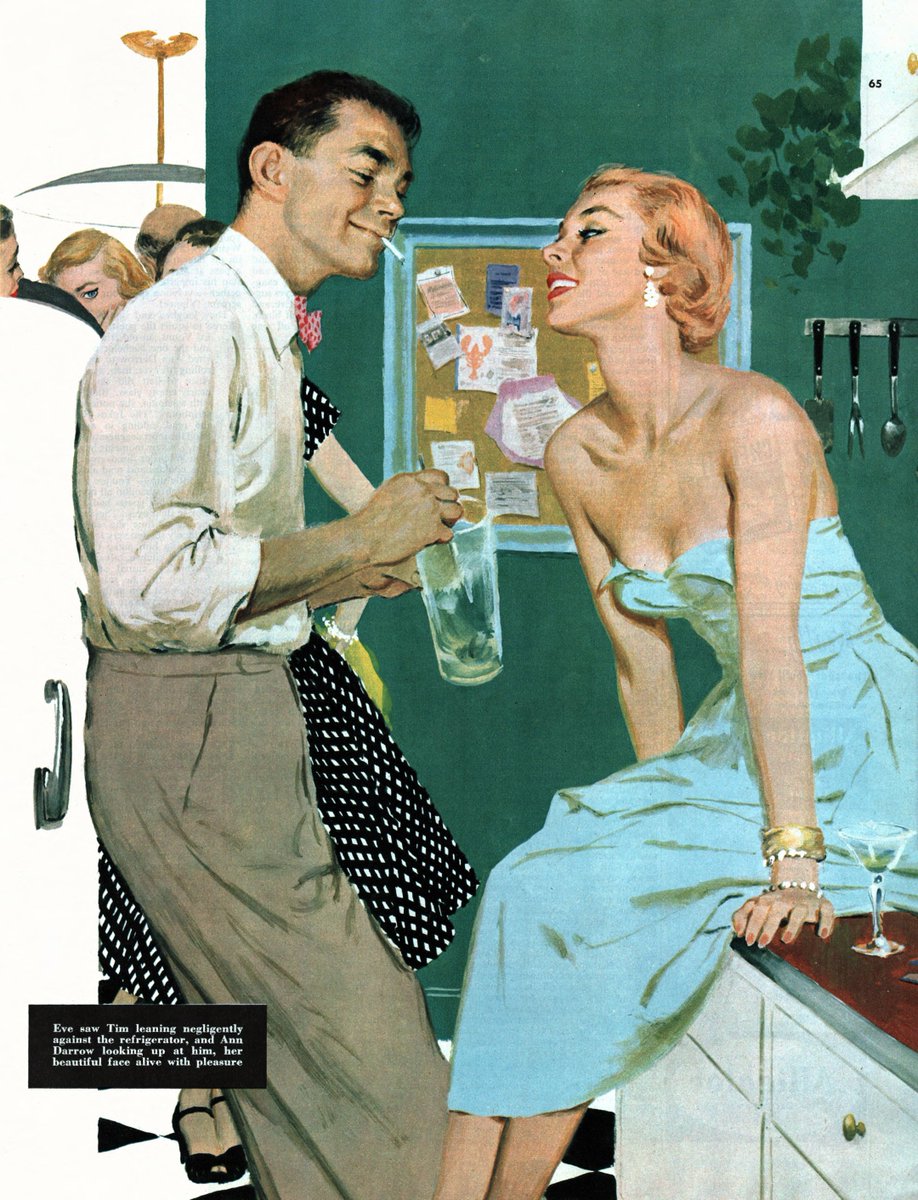 LRonLacy's tweet photo. Jack Finney (1916-1966), “MAN of the Cocktail HOUR”
👉ALT
‘As usual, the irrepressible Tim Ryan had things well in hand. The party was a success. But Eve was a little uneasy as she watched the beautiful actress with Tim, who was …'
*Collier’s*, September 20, 1952
#CocktailParty https://t.co/VcutLRLKto