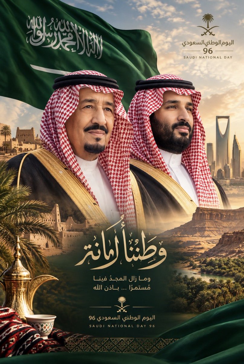 faisalbinmoamar's tweet photo. على نهج المؤسس-طيب الله ثراه- الممتد بالرؤية والحكمة، أرسى وطناً عظيم الشأن ممتد الجذور. 🇸🇦
وفي عهد خادم الحرمين الشريفين الملك سلمان بن عبدالعزيز، وسمو ولي عهده الأمين الأمير محمد ، نواصل مسيرة المجد والازدهار.
كل عام والمملكة في عزٍّ وشموخ. 💚
#اليوم_الوطني_السعودي_٩٦ https://t.co/TC2hz3CuNJ