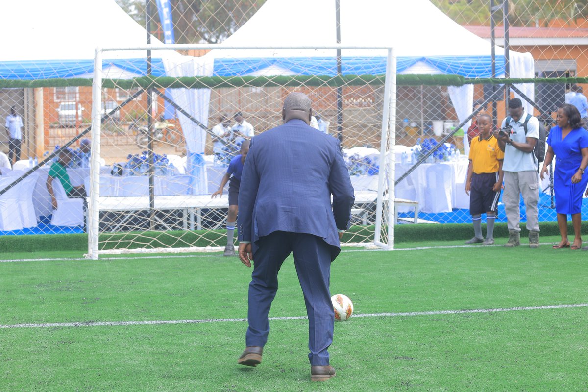 tecnomobileug's tweet photo. We are thrilled to be on the new pitch! The Deputy Executive Director of KCCA has officially kicked off the first game by scoring a goal. 

The excitement is palpable as the community gathers to celebrate this milestone.

#NtindaSchoolForTheDeaf #KCCA #FootballForDevelopment #Inclusion #DreamOnTheFieldUG