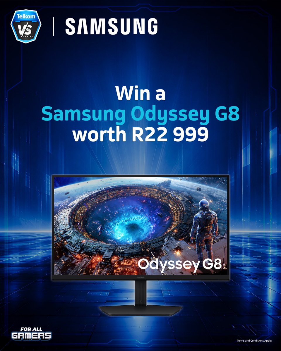 VSGamingWorld's tweet photo. 🎮 WIN a Samsung Odyssey G8 5K Monitor worth R22 999!
📸 Snap it at the Samsung Stand.
📲 Share to your IG Story and tell us what you love most.
🏷️ Tag @SamsungSA & @VSGamingWorld using #PlaySamsung #SamsungOdyssey #SamsungSA.
T&Cs apply.
Click on the link
https://t.co/JfuOBkgSvo https://t.co/4xEhOvSQdC