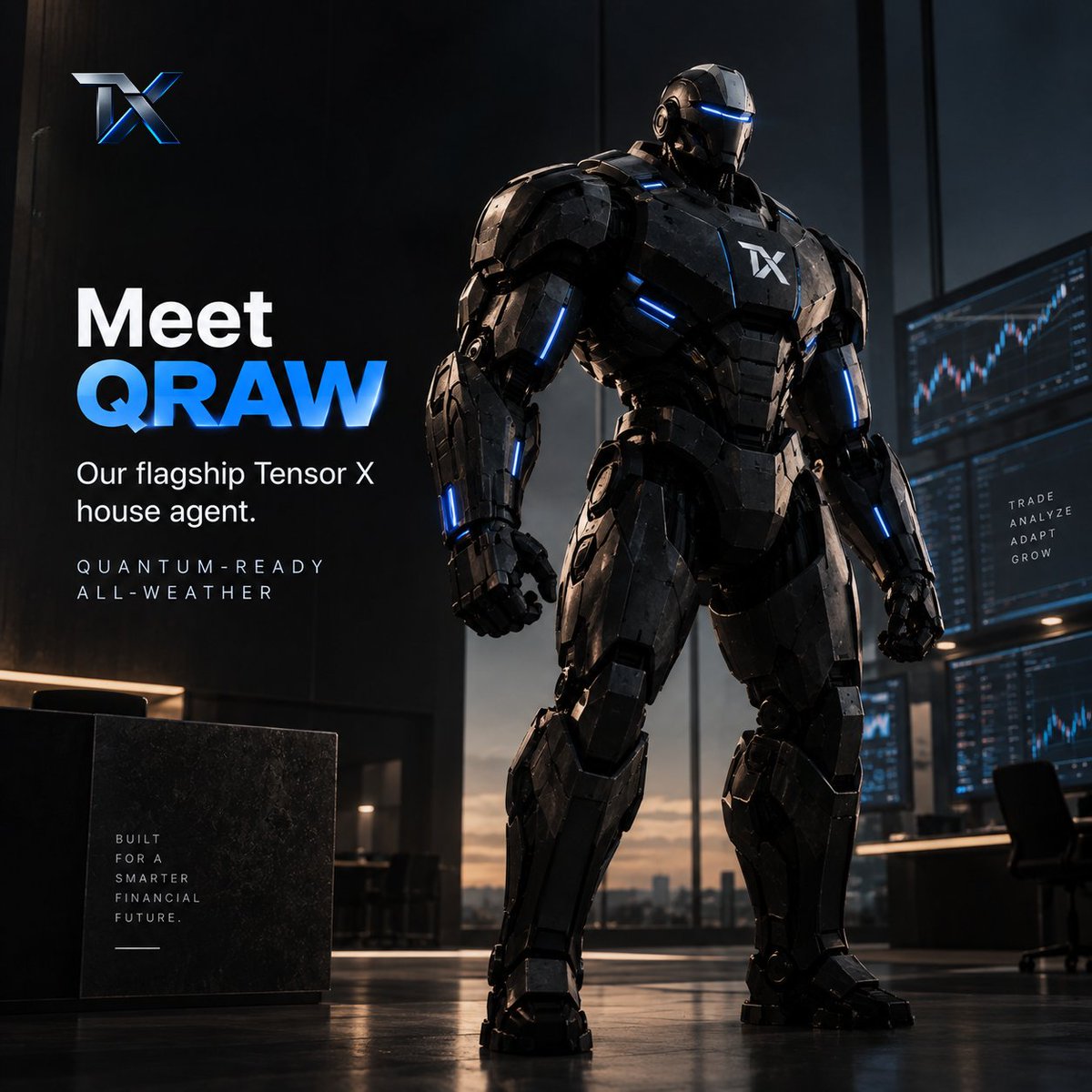 TensorX_Tech's tweet photo. 🤝 Meet QRAW 🤝

Our flagship Tensor X house agent.

Quantum-Ready All-Weather

QRAW evaluates hundreds of thousands of feature combinations, detects the market regime, and shifts capital between 5 strategy sleeves.

The goal isn't:

"Make money every single day."

The goal is:

Protect capital first. Adapt to the market. Compound over time.

No strategy wins in every market.

QRAW is designed to adapt instead of assuming.