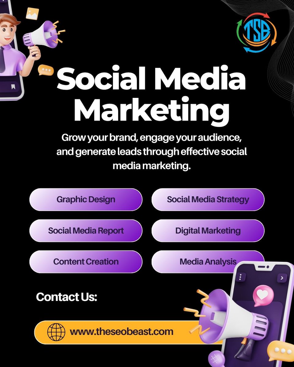TheSEOBeast_'s tweet photo. Grow your brand, engage your audience, and generate leads through effective social media marketing.
#SocialMediaMarketing #DigitalMarketing #SocialMedia #Marketing #DigitalMarketingTips #SocialMediaTips #ContentMarketing #MarketingStrategy #OnlineMarketing https://t.co/JvyLpl1yUG
