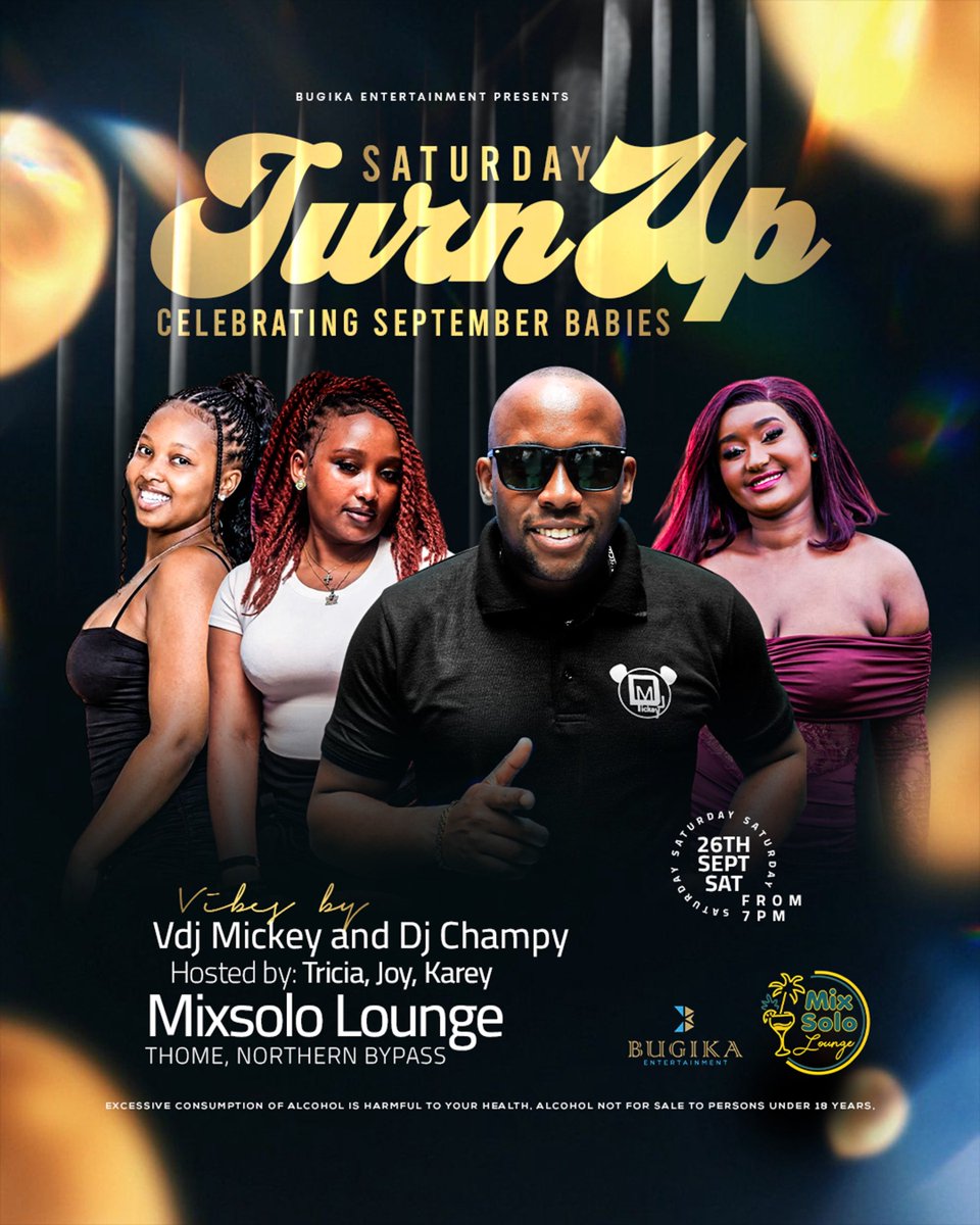 vdjmickey's tweet photo. This Saturday 26th September live @mixsolo_lounge Powered by @Bugika_Ent its #saturdayturnup Celebrating all the September babies 🎂🎉 with #vdjmickeylive ~ Making your Dream Event a Reality. Tag your Squad along 🔥🔥
#dj #party #septemberbabies https://t.co/wRNh5BZ9pj