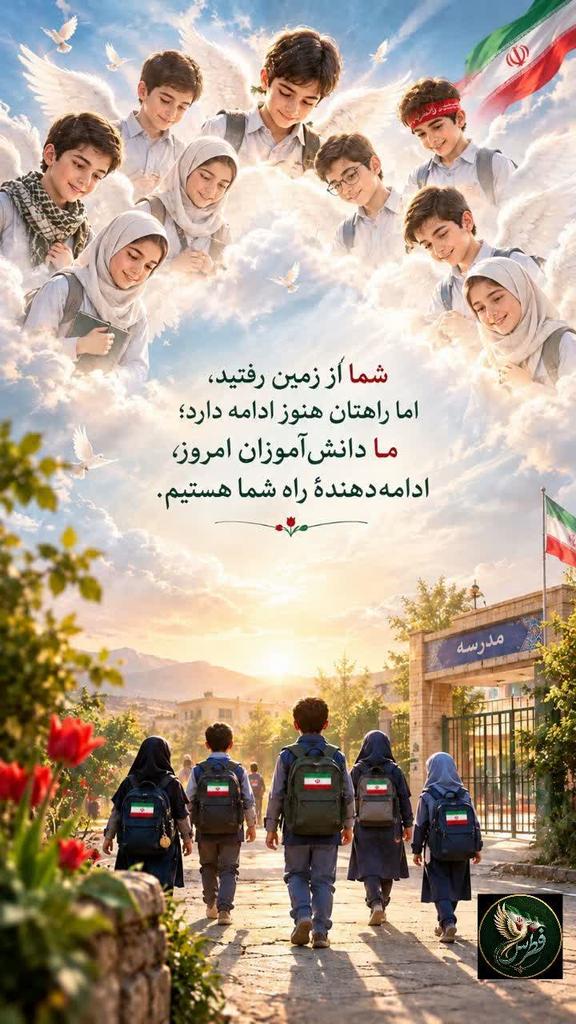 shahiidsho's tweet photo. «شما از زمین رفتید، اما راهتان هنوز ادامه دارد…»
ما نمی‌گذاریم راه شهدای عزیز میناب در غبار زمان گم شود و آرمان‌هایشان پایمال شود.
ما، دانش‌آموزان امروز، ادامه‌دهندگان راه شما هستیم؛ با درس خواندن، با ساختن، با امید و با ایستادن پای ایران عزیزمان.
#روایت_اتحاد 
#مهر_مقاومت 🇮🇷 https://t.co/QjeGCKMk8e