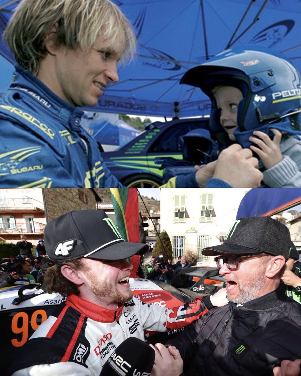 Petter_Solberg's tweet photo. Happy birthday to our favourite son! 🥳 Looking back at these photos it’s hard to believe you’re now 25 - from sitting on my lap pretending to drive, to WRC2 Champion, 3x WRC winner and in the Championship hunt in your first full season… 🤯

Mum and I are so proud of not just what you’ve achieved, but the person you are - generous, determined and loyal ❤️ we wish you a fantastic day and year full of love and happiness!