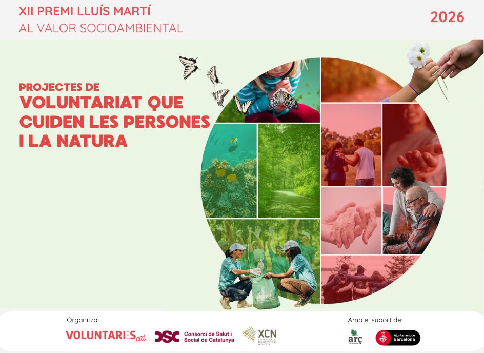 voluntaris_cat's tweet photo. ‼️Si cuideu les persones.
🍃Si cuideu la natura.
🫂Si sou un projecte de voluntariat.
Potser el 12è Premi Lluís Martí és per a vosaltres.
Ja us hi podeu inscriure!
#Premilluísmartí #Valorsocioambiental #FCVS
👉 https://t.co/Dq2FkQq2Hw https://t.co/TMjsEnDTvN
