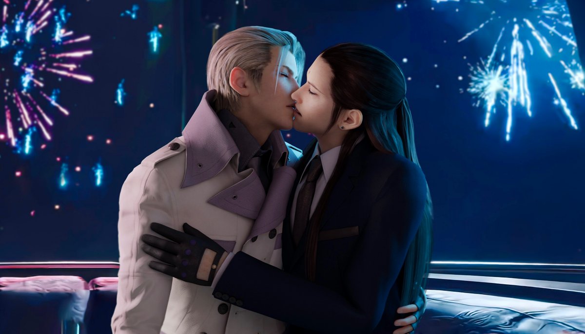 SylveonShin's tweet photo. FF7 Rufus And Tseng https://t.co/XZSire1Xh5