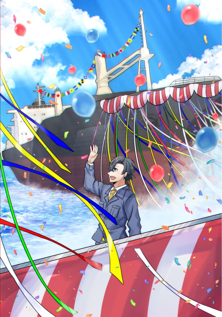 Mri684_sea's tweet photo. 【造船所擬人化】           

2006年9月23日
内海造船因島工場建造第一船、進水

それは、造船の島復活に向けた最初の一歩

#空白譚 
#造船所擬人化
#OCㅤㅤ https://t.co/KpGPgBlB5l