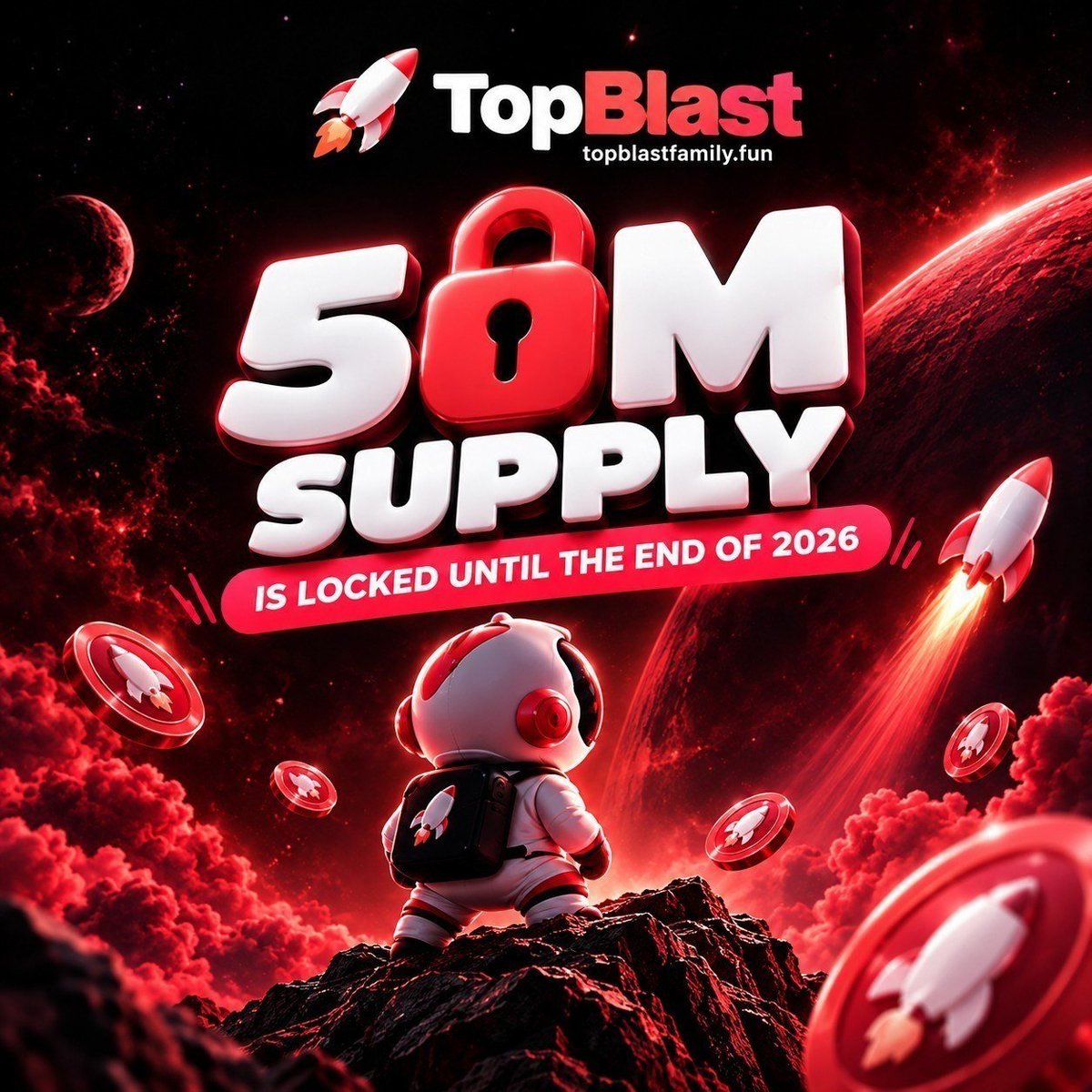 Topblastfun's tweet photo. 5% more locked token till the end of the year!
all dev token are now totally locked.
spread the world! topblast it!

https://t.co/COWleD8ghu https://t.co/kXb76vWUgE