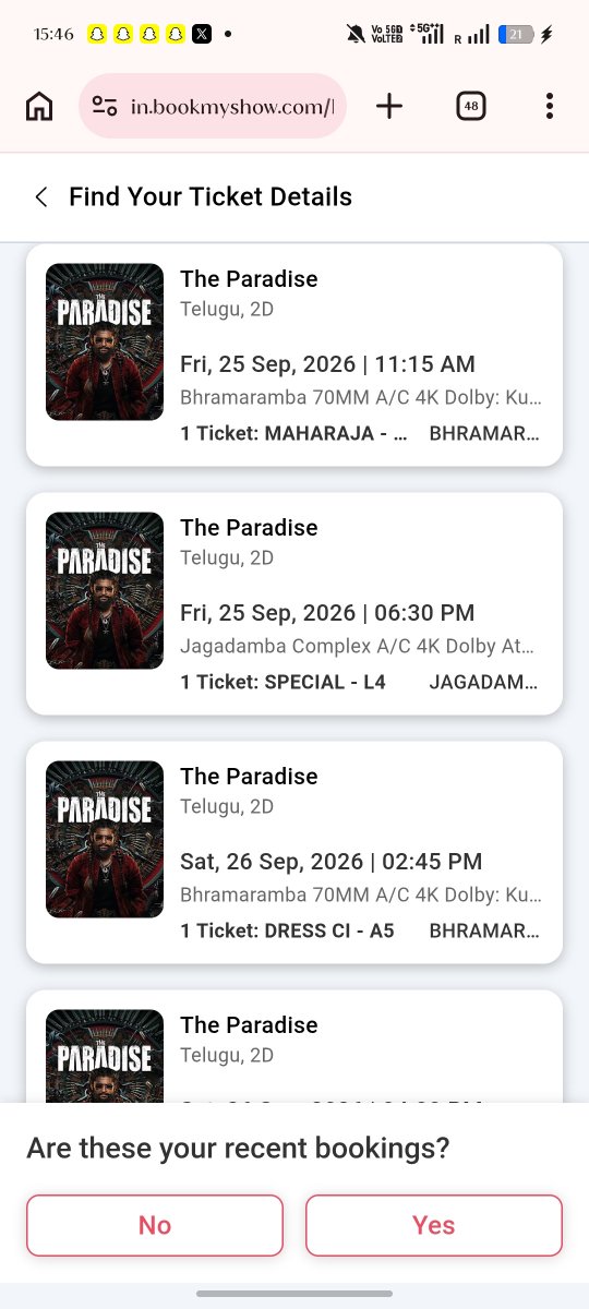 Srinivasa451709's tweet photo. @Everyone Read careful 🫂
Na dagara ippudu varaku evaru evaru tickets unnyai valu naku msg chesta ticket link share chesta 9 varaku so pls coperate cheyaindi ledu mi istam so many tickets unyai so cheptananu search chesi ivvali so prati okaru coperate cheyali 

Tickets evaru ki radledu so repu chudam wait patience undali transaction limit vachindhi server kuda busy nadi asalu sbi bank so try to understand movie kosam miru ela ayipothe ela cheepindi okkadani anni chestananu so ardham cheskovali inka 3 days undi Weeknd varku endhuku malli malli pedtanuru cheepindi kaspeu relax avvaindi guys it's my kindly request 🤌🫂

Yesterday I sended 18 tickets in dms but no one giving reply 
Yesterday night I booked 15 Tickets 
Today 15 tickets booked 💙

Patience unte smooth ga chesi valam but middle lo disturbance negativity deni vala time waste half so don't worry I will again start tomorrow 🫂