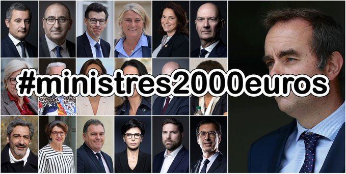 PoissonPoker's tweet photo. Puisqu'on vit correctement avec 2000€ par mois , JE PROPOSE QU'ON PLAFONNE LES SALAIRES DES MINISTRES à 2000€, ils pourront vivre correctement eux aussi.

P.s : Sans logement de fonction ni chauffeur ni repas offert au resto bien évidemment.
#ministres2000euros https://t.co/AwKrcbOFWa