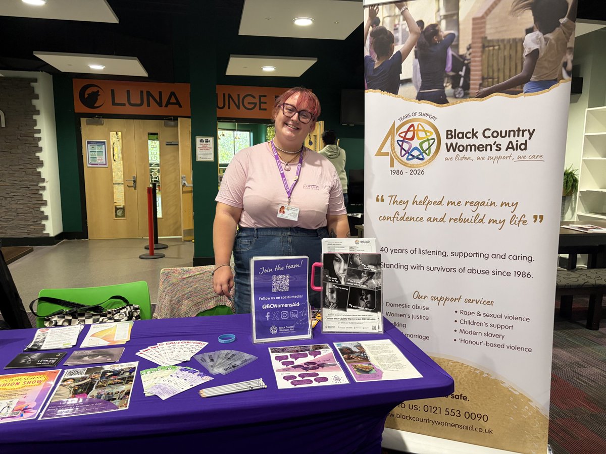 BCWomensAid's tweet photo. Lovely day at the Volunteer and Opportunities Fair at @wlv_uni today! Thanks to everyone who stopped by to speak to us 😊 https://t.co/H28SFIaSkX